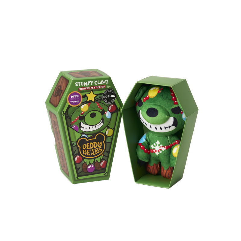 Stumpy Clawz Christmas Coffin 6" Plush