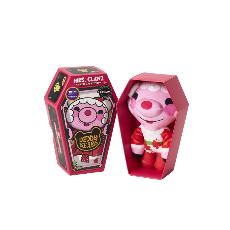Mrs. Clawz Christmas Coffin 6" Plush