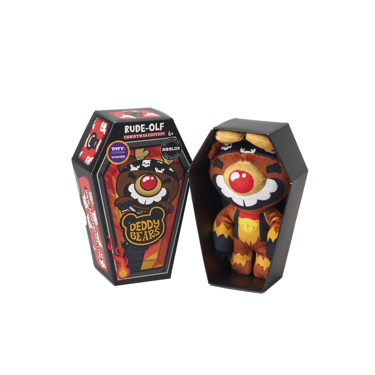 Rude-olf Christmas Coffin 6" Plush