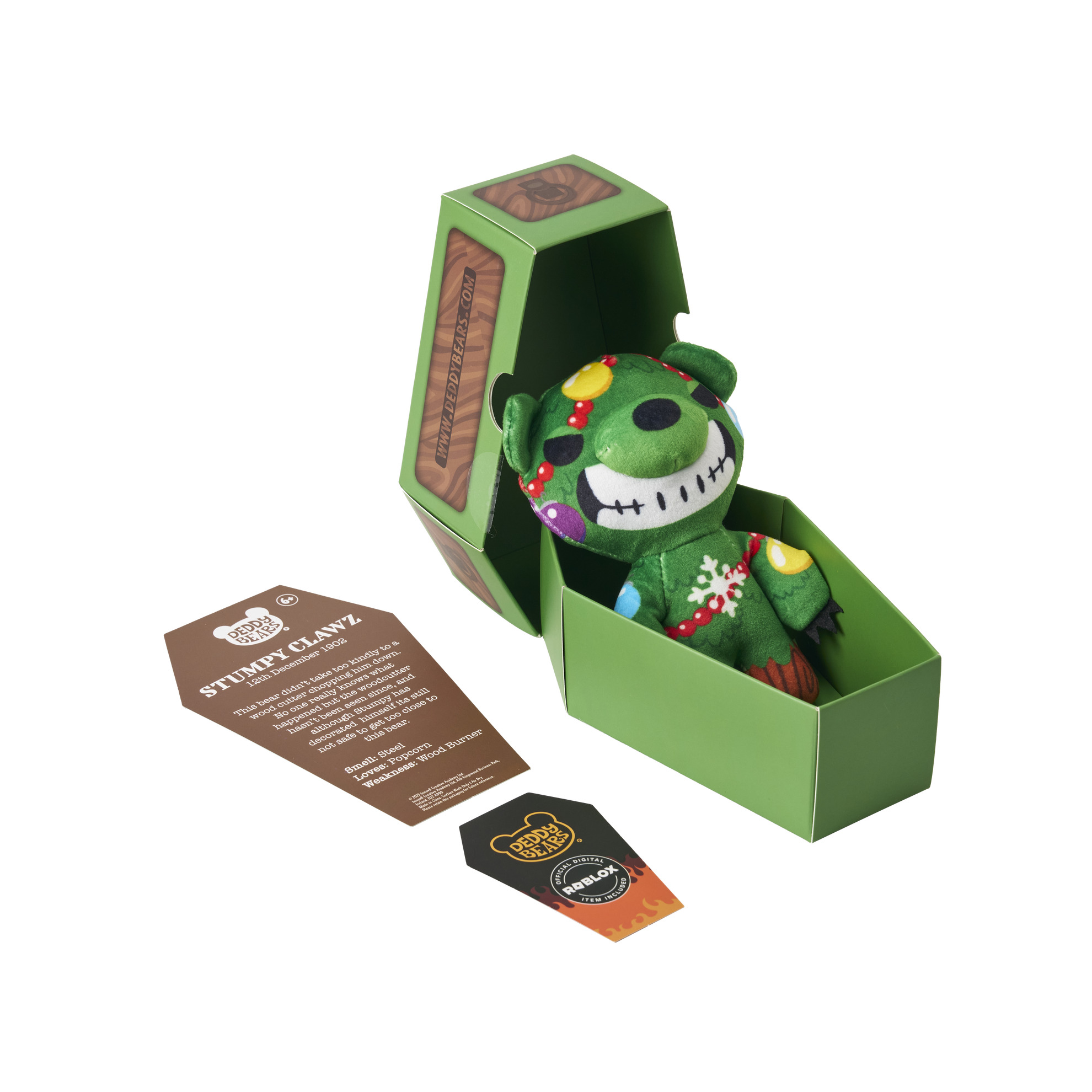 Stumpy Clawz Christmas Coffin 6" Plush
