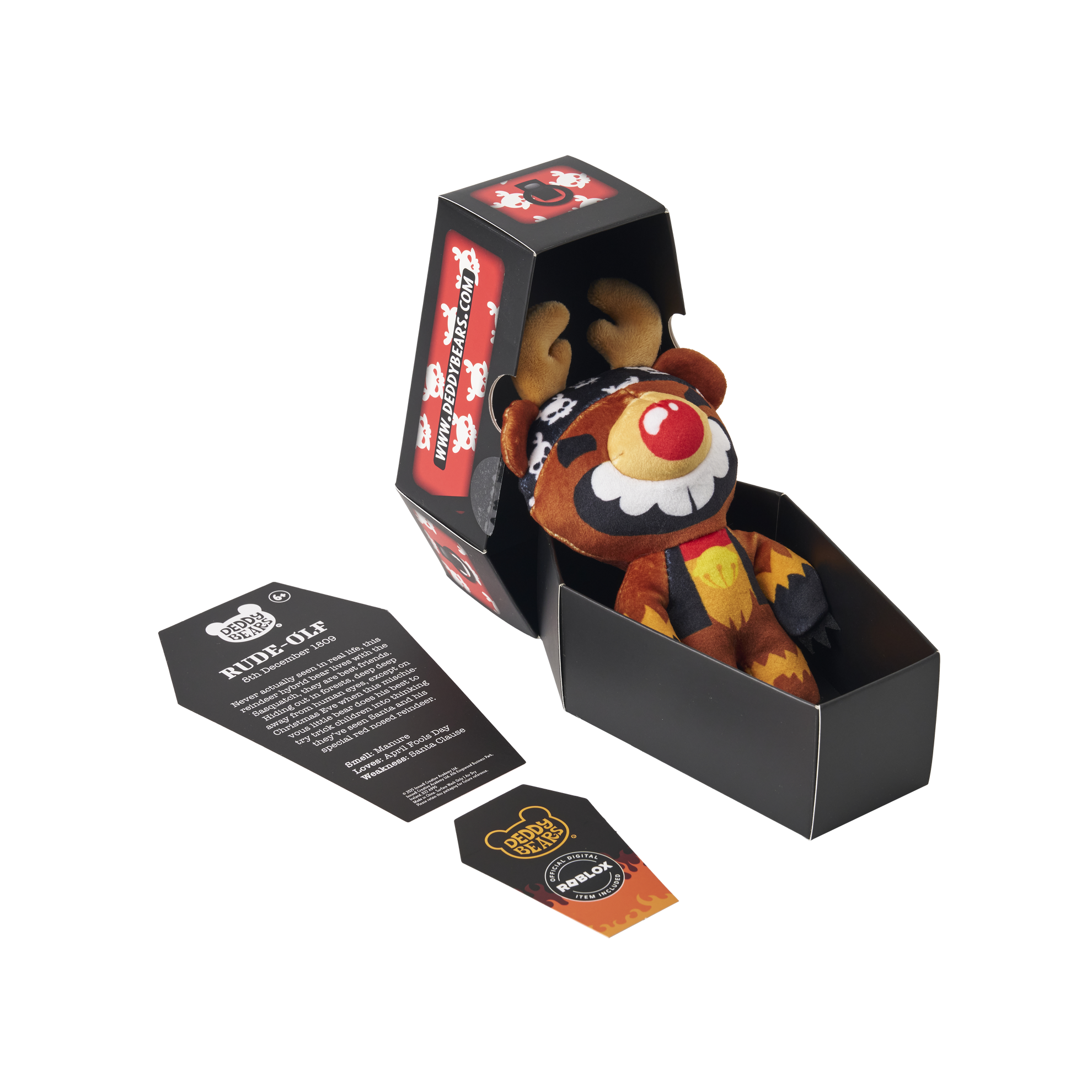 Rude-olf Christmas Coffin 6" Plush