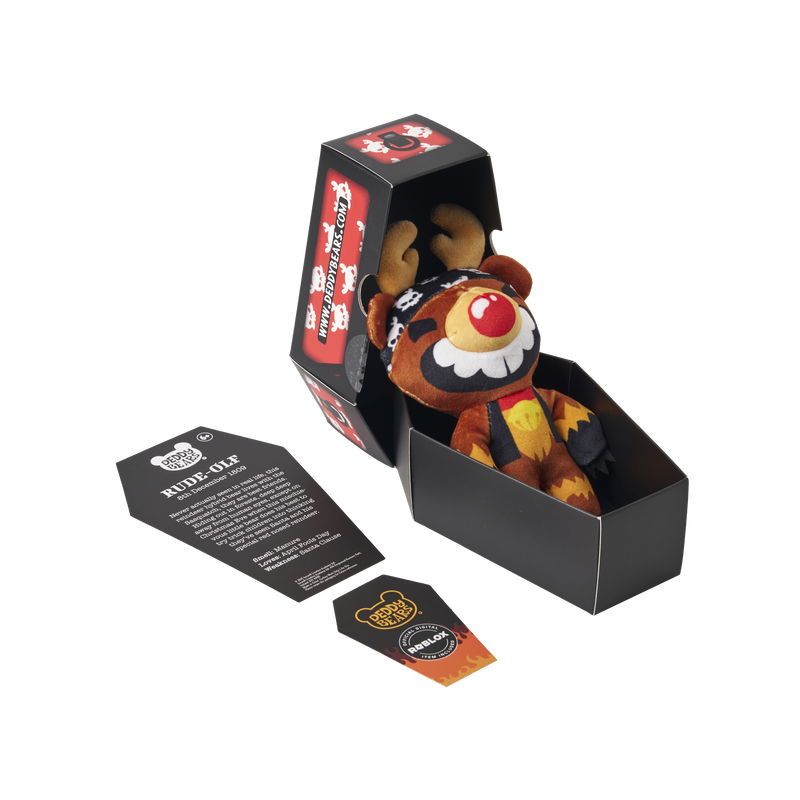 Rude-olf Christmas Coffin 6" Plush
